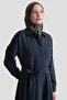 Flared Skirt Dress Navy Blue