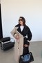 Double Color Buttoned Trench Coat - 3