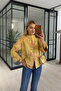 Floral Pattern Knot Buttoned Shirt