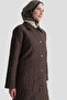 Polo Collar Quilted Cap Brown - 3