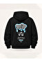 Unisex Women's and Men's Drip Toxic Design Text Printed Oversize 3 Thread Hooded Sweatshirt - 5