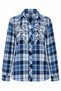 Plaid Shirt with Embroidered Front and Robe