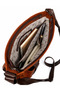 Olivia Taba Brown Women's Daily Soft Leather Zippered Belted Cross Business School Briefcase Messenger Bag - 3