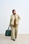 Women's Front Zipper Detailed Three-Piece Vest Set Green - 4