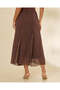 Women Brown Plain Mesh Skirt - 3