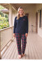 Plus Size Patterned Cotton Pajama Set