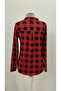 Women's Long Sleeve High Neck Zipper Geometric Pattern Single Jersey Blouse - 4