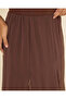 Women Brown Plain Mesh Skirt - 5