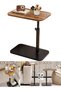 C-Shaped Side Table Adjustable Height C-Shaped End Table for Couch 360°Swivel TV Tray Table for Small Spaces Ideal for Living Room Bedside or Office Perfect for Snacks or Work