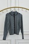 Striped Knitwear Cardigan with Front Button Detail - 3