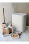 Bathroom Set 6 Pieces Cream Acrylic Miranda - 2