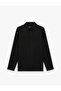 Regular Fit Cotton Long Sleeve Classic Collar Shirt - 5