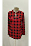 Women's Long Sleeve High Neck Zipper Geometric Pattern Single Jersey Blouse - 3