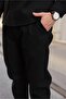Black Buttoned Men's Shirt and Trousers Two-Piece Set E7377 - 6