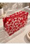 Leopard Red Patterned Transparent Makeup Bag