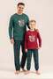 Father-Son Combination Long Sleeve Pajama Set - Products Must Be Added to Cart Separately Green