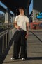 Script Adjustable Black Baggy Sweatpants - 7