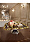 Stainless Steel Square Plastic Gold Framed Cake and Pastry Presentation Serving Stand with 1 Silver Stands - 7
