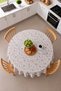 Patterned Round Pvc Thin Oilcloth Tablecloth, Wipeable and Stain Resistant - 2