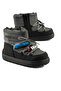 Stylish Anatomical Boys' Black Zippered Lace-Up Casual Boots Shoes - 3
