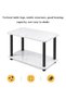 Living Room End Table, Sofa Table, 2 Tier Coffee Table with Storage Shelf, Solid Wood Table Legs and Faux Marble Top,Modern Central Table for Living Room Easy to assemble - 4