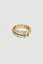 Baguette Stone Adjustable Ring - Gold