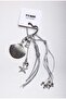 Silver Shell and Star Detailed Multi-Object Charm Keychain