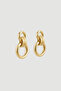 Double Hoop Earrings - Gold - 2