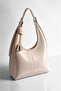 Women's Cream Zipper Bag Lined El and Shoulder Bag - 3