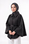 Hijab Thin Cashmere Poncho Belted Cape - Hijab Tunic