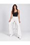 Women's White Stone-Printed Wide-Leg Tencel Jean Trousers - 2