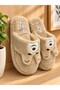 Bear with Ears Model Women's House Slippers - Warm and Fluffy Slippers with Noise-Free Soles - 4
