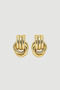 Ring Detailed Earrings - Gold