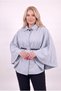 Women's Plus Size Belted Slim Cashmere Poncho Cape - Plus Size Tunic Coat - 2