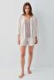 Women's Modal 3-Piece Nightgown and Dressing Gown Set Mink - 3