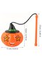 (eb431eb432)2Pcs Halloween Pumpkin Lantern with Handle, Kids Portable LED Light Pumpkin Lamp, Halloween Party Decor, Trick or Treat Candy Bucket - 3