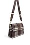 Coffee - Brown Striped Plaid Women's Crossbody Bag Sp1009 - 2