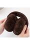 Brown Plush Foldable Black Headphones, Plush Winter Headphones for Protection from the Cold, Winter Gift - 6