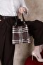 Coffee - Brown Striped Plaid Women's Crossbody Bag Sp967 - 3