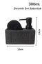 Ceramic liquid soap dispenser 300ml black wash 48774 - 2
