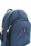 Navy Blue - Navy Blue Suede Women's Backpack Sp1062 - 5