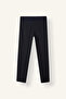 F0407Axnv64 Navy Blue Tailored Fit Straight Leg Trousers - 5