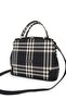Black - Black Striped Plaid Women's Handbag Sp706 - 6