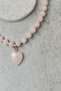 Certified 8 mm Pink Quartz Heart Natural Stone Necklace - 2