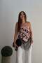 Tasseled Shawl Blouse Pudra - 4