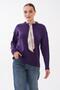 Women's Collar Scarf Detailed Embroidered Knitted Sweater 265014 - - 4