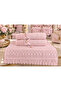 50X90 4-Pack 100% Cotton Velvet Lace Laced Bow Dowry Box Hand and Face Towels - 2
