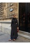 Women's Stand Collar Belted Buttoned Oversize Long Trench Coat - 4