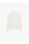 Slim Fit Viscose Long Sleeve Asymmetrical Collar T-Shirt - 2
