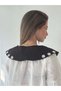 Motif Tie Collar Women's Black - 5